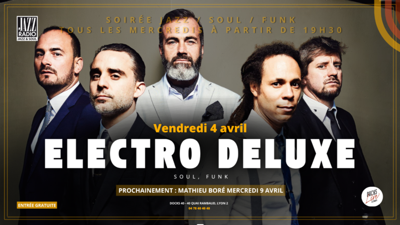 4 avril 2025 : quand l'énergie vibrante d'Electro Deluxe a fait trembler les murs du Docks Circus ! 4 avril 2025 : quand l'énergie vibrante d'Electro Deluxe a fait trembler les murs du Docks Circus !